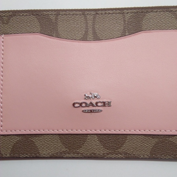 Coach New Tan & Pink Wristlet - Picture 2 of 4
